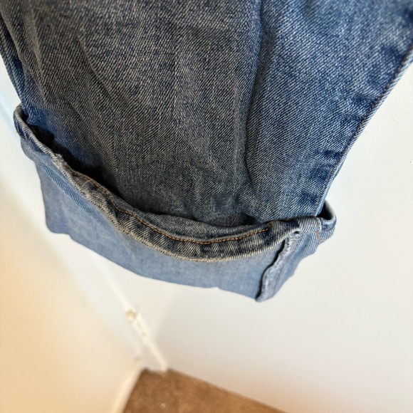 Tgla Blue Denim Light Wash Cuffed Jeans Button Fly Women’s Size 30 Distressed - Picture 2 of 9